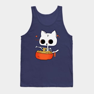 Cat Skeleton Ramen Tank Top